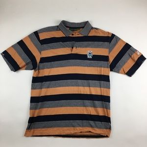 Glenmuir Striped Cotton Golf Shirt St Andrews Golf Club Mens Size Medium.